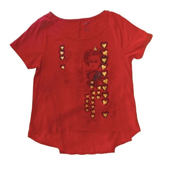 Disney Y2K Queen of Hearts Alice In Wonderland Short Sleeve Top XL - Picture 3 of 11